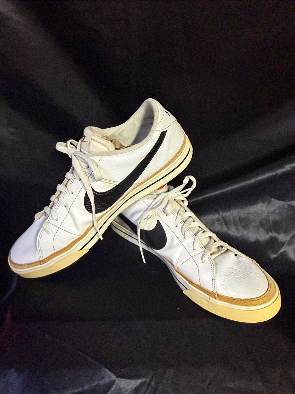 Nike Court Legacy White Black Gum Sole Sneakers Men’s Size 14